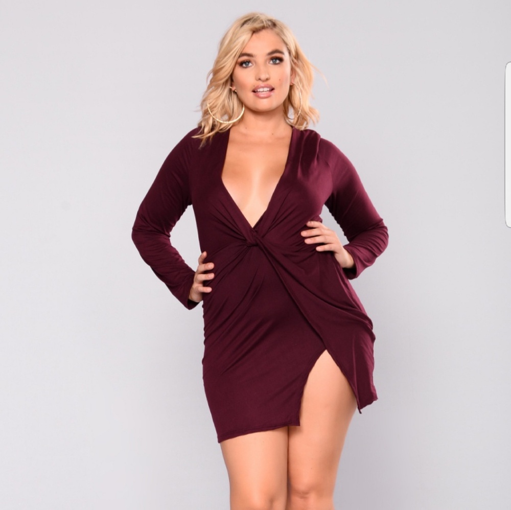 Sexy Mini Dress- Eggplant Color